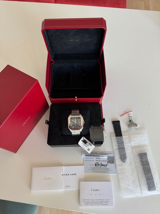 Cartier Santos de Cartier blue dial LARDE NEW