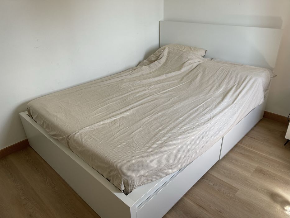 Cama Malm, branco, 140x200 cm