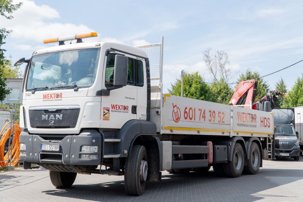 Usługi HDS | Transport mat. budowlanych | Rozładunk dźwigiem | 8,7 t