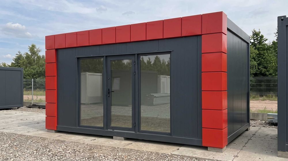 KONTENER 6x3m PIR 100 mm Kontener usługowy | Pawilon handlowy | Kontener Socjalny | Kontener Mieszkalny | Salon Paznokci | Salon Fryzjerski | Biurowy