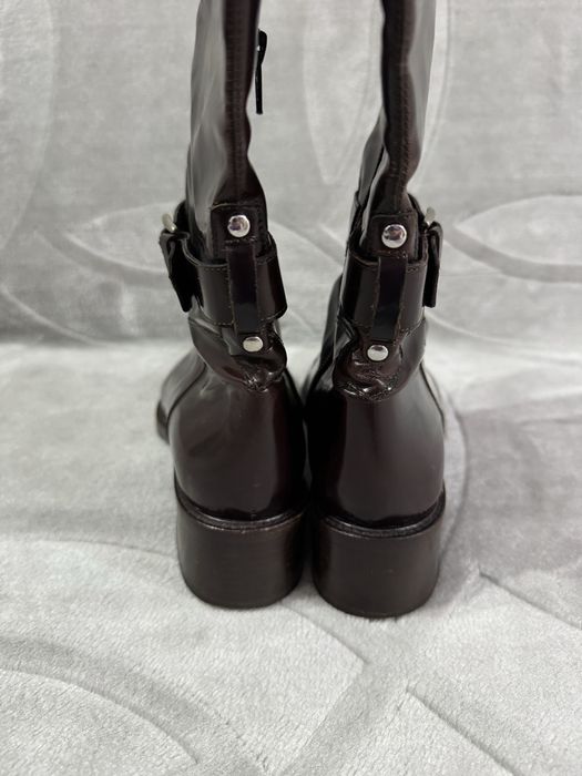 Truman's Handmade Leather High Boots Heel Brown 38 skórzane wysokie kozaki na obcasie