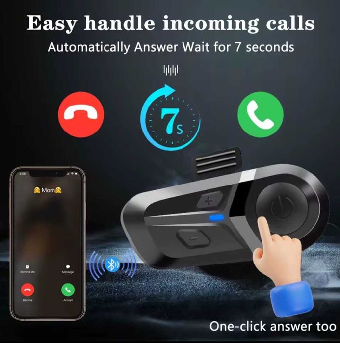 Мотогарнітура Bluetooth гарнитура для шлема мотогарнитура