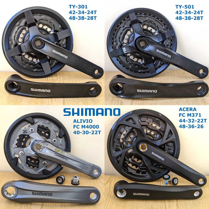 Шатуны Shimano 301 501 Acera Alivio передние звезды Prowheel