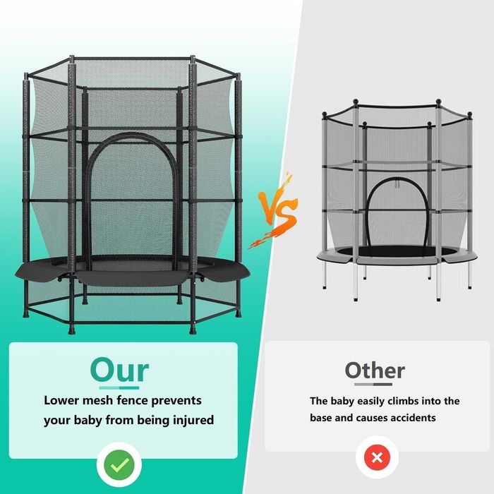 Nowa mała trampolina / skoczek / 140CM / skocznia / czarna !A2821!