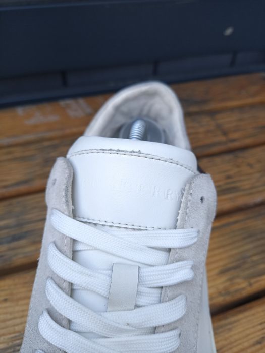 Burberry Leather, Suede and House Check Sneakers men's