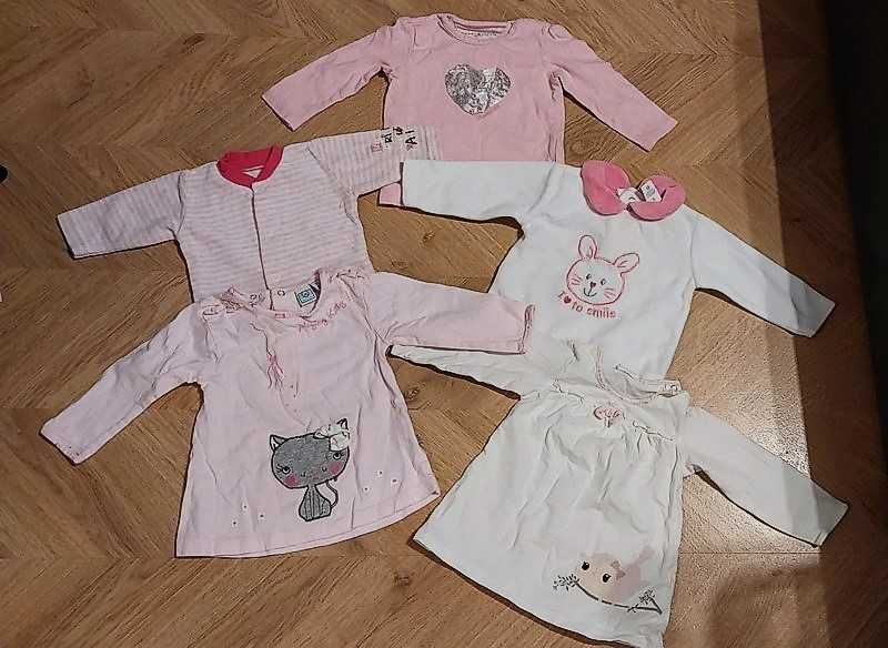 Zestaw bluzeczek z długim rękawem