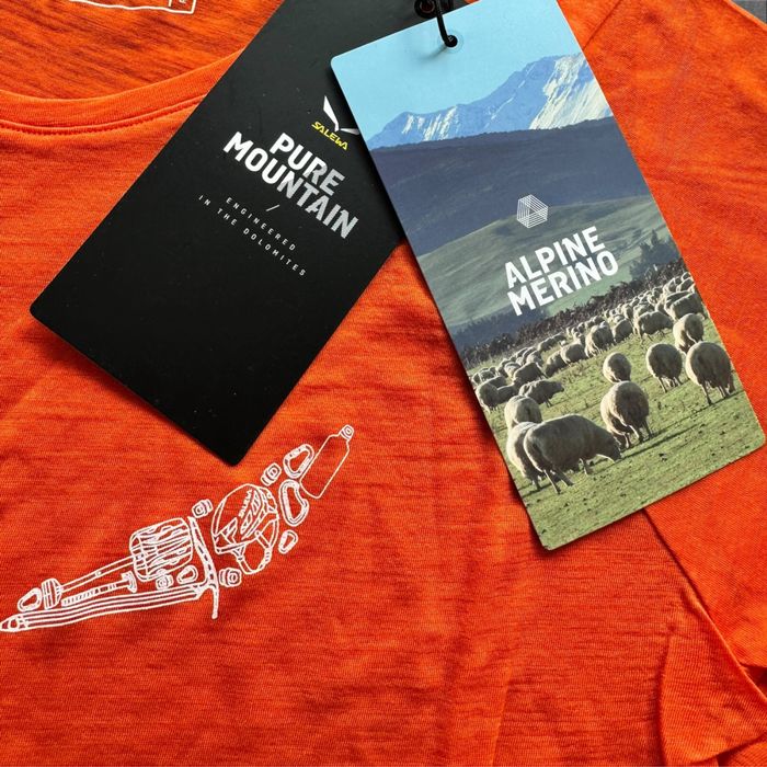 Жіноча мериносова футболка Salewa Hardware AM T-Shirt (L, XL) merino