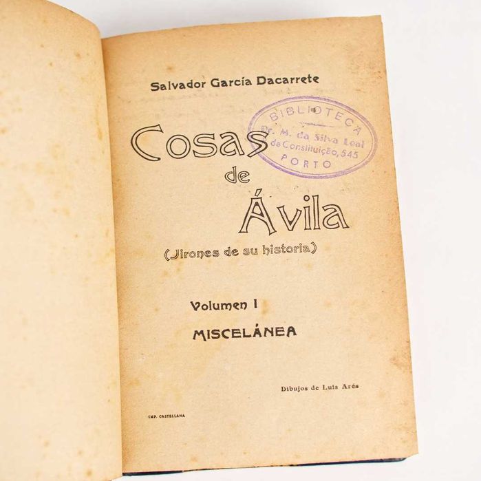 Livro "Cosas de Ávila (Jirones de su História) - Salvador García Dacarrete