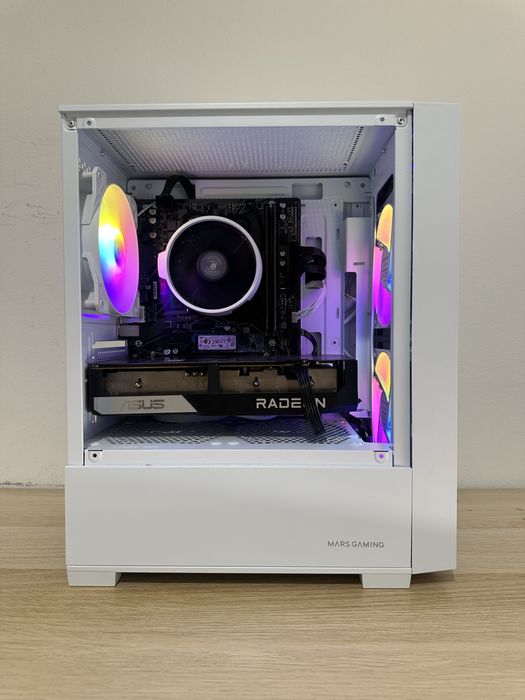 Torre Gaming Branca RGB | Ryzen 5 + RX 6600 XT