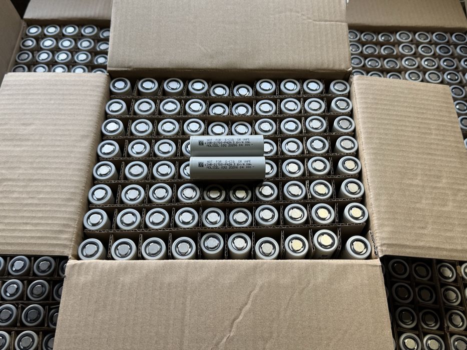 НОВІ Акумуляторні елементи Molicel P42A 4200 mAh 45A Li-ion 21700 Grade A