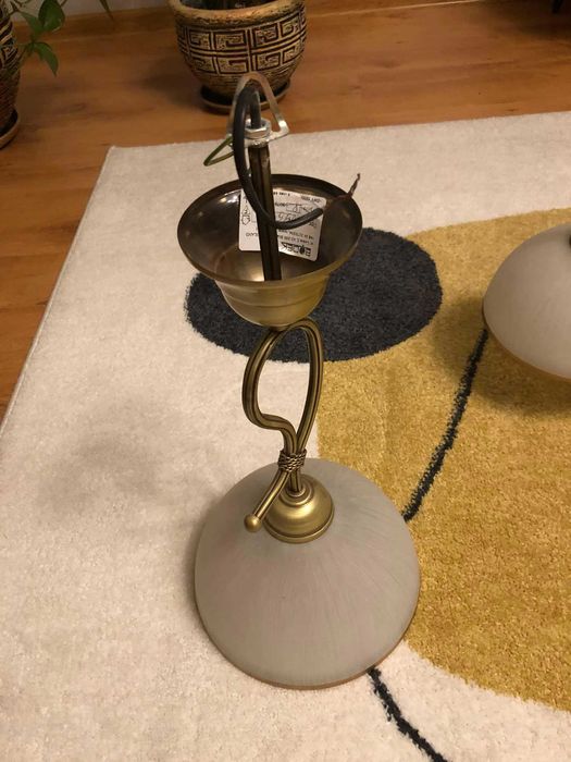 Zestaw lamp sufitowych (3-kloszowa i dwie pojedyncze)