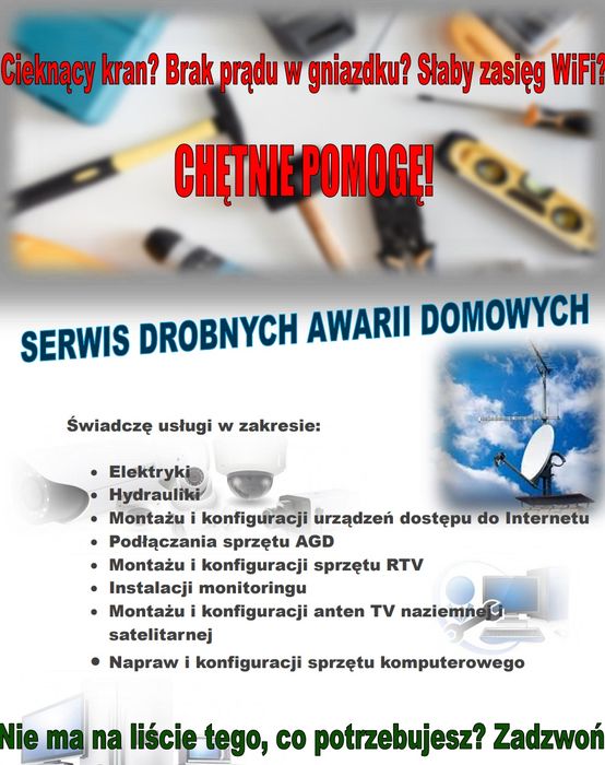 Serwis Awarii Domowych Hydraulika Elektryka Komputery SAT TV AGD RTV
