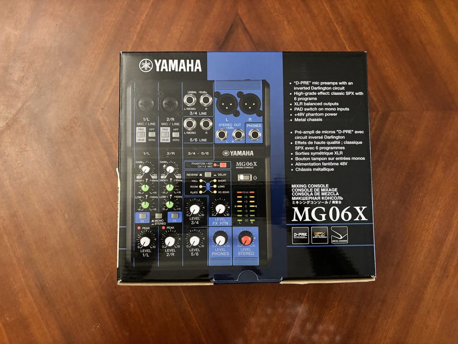 Mesa de Mistura Yamaha MG06X c/ Efeitos – Excelente Estado