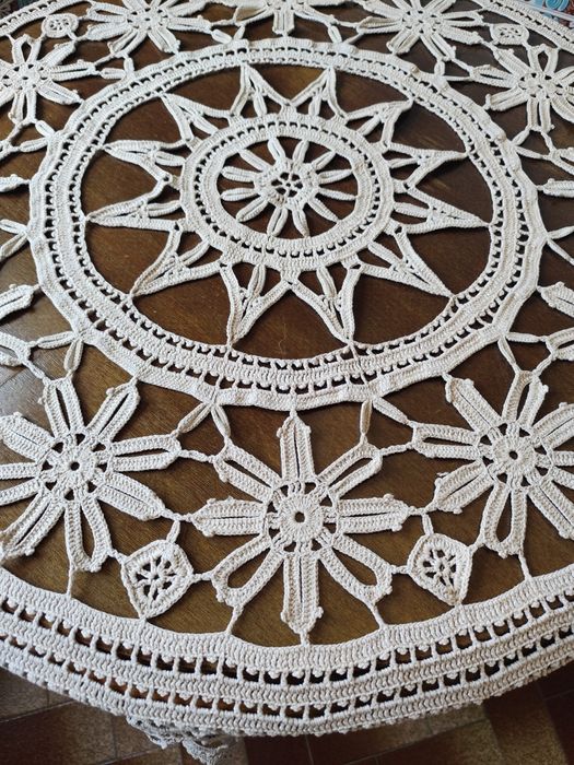 Toalha de renda redonda