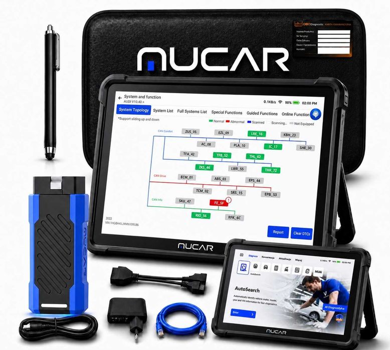 MUCAR 892BT PRO Tester Diagnostyczny J2534 AI Topologia OBD2 PROGRAMOWANIE ONLINE NOWOŚĆ