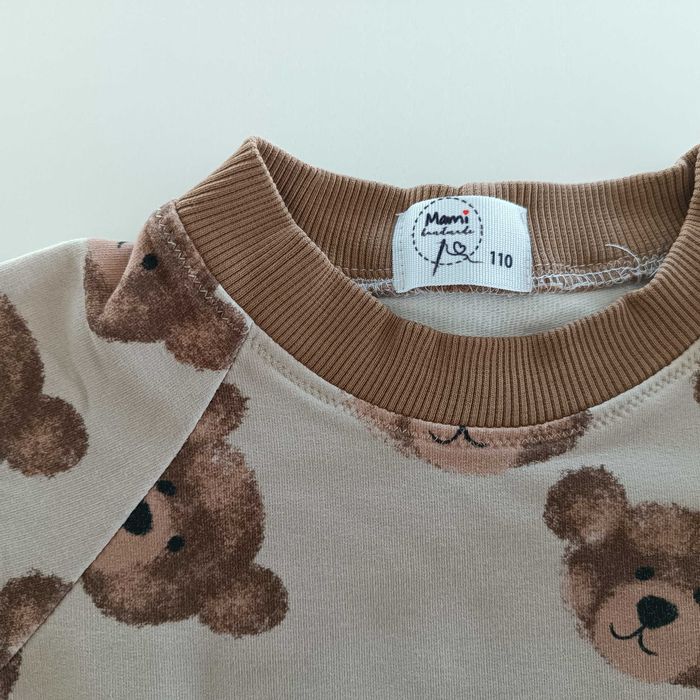 Bluza w urocze misie - MAMI HANDMADE rozmiar 110 stan idealny