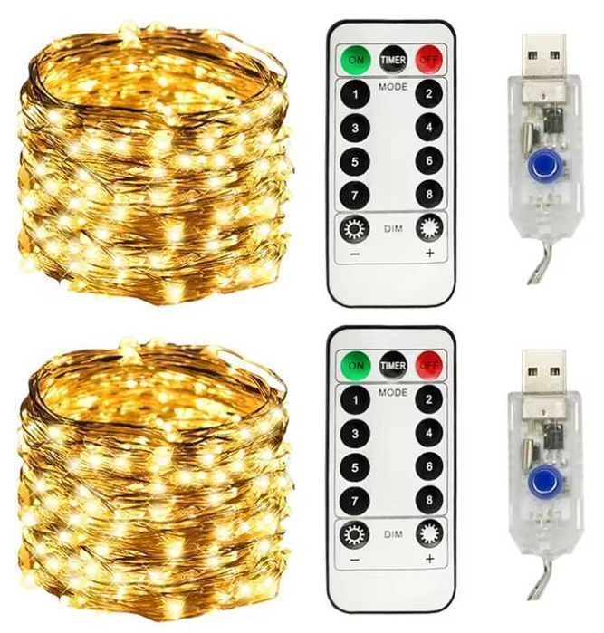 Гирлянда LED гірлянда Роса з дистанційним керуванням, USB  10 метрів