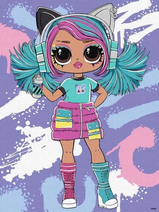 Malowanie po numerach -Tweens LOL Skate Dance Emma Ideyka ,300x15 mm