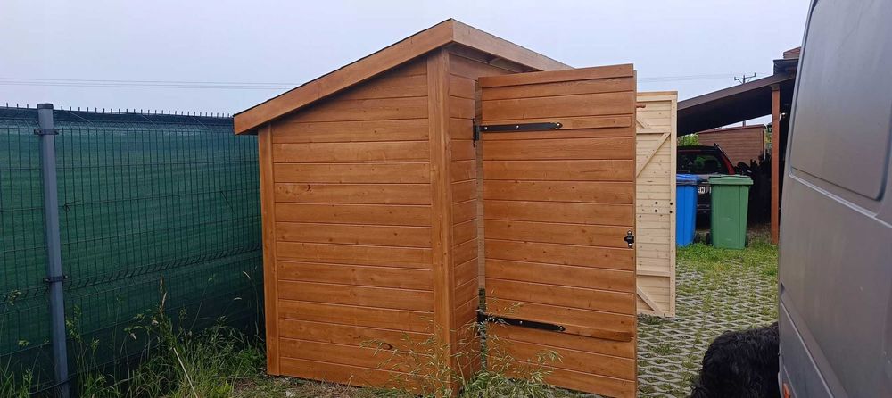 Wiata Garaż Domek Narzędziowy Schowek na Kosze na śmieci Czytaj opis.