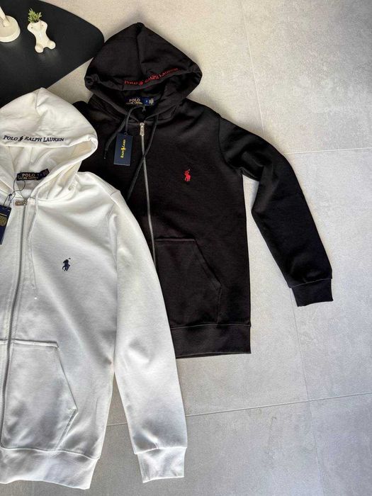 Czarna bluza z kapturem U.S.Polo zapinana na zamek