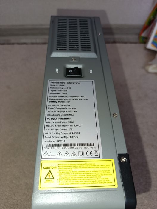DATOUBOSS 12V / 1800 Вт( AC charge 65A) Гібридний інвертор