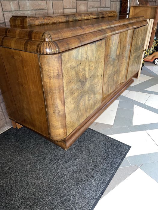 Wyjątkowa komoda bufet Art Déco – antyk, piękny fornir czeczota, retro