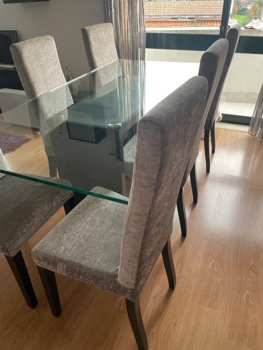 Mesa vidro  para sala sem cadeiras