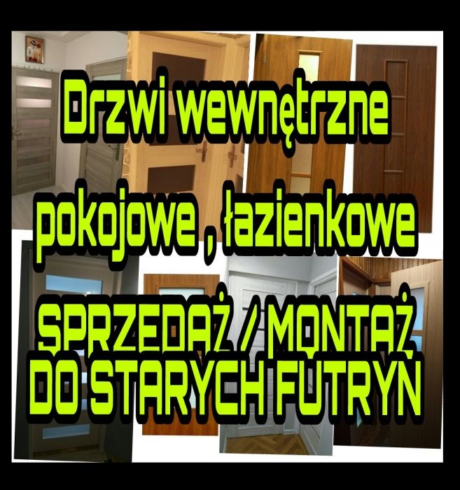 Montaż na stare futryny drzwi wewnętrznych pokojowych oraz wejściowych