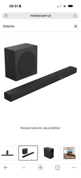 Soundbar HISENSE AX3100Q Czarny 3 1 kanałowy Bezprzew bo odowy Subwoofer HDMI eARC  BT Dolby Atmos DTS X DTS VirtualX
