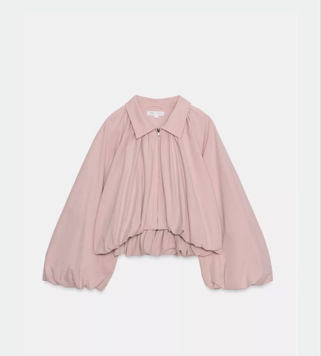 Бомбер zara рожевий