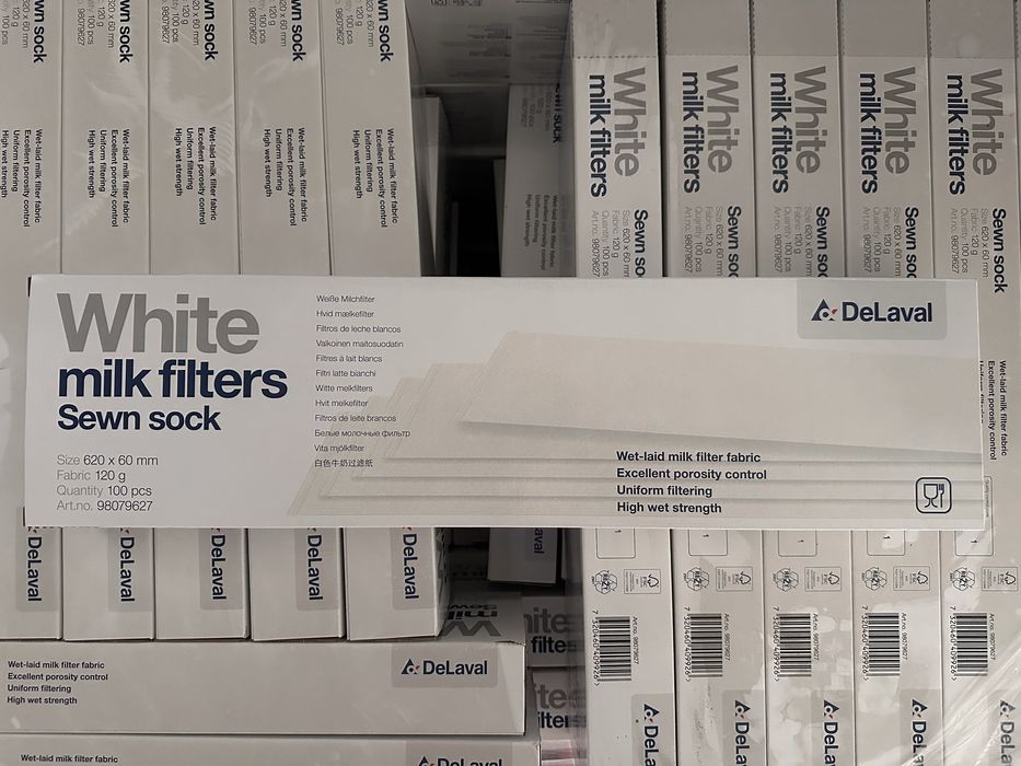 Filtr rurowy DeLaval /  wklady filtra do mleka  620 x 60 dojarka/hala