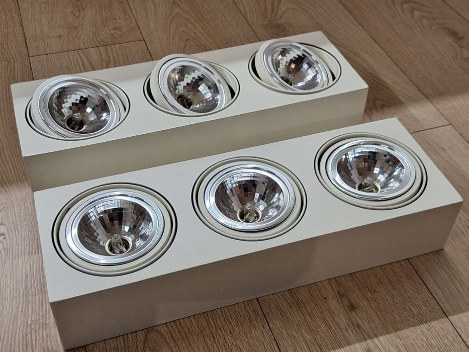 Lampy sufitowe / plafony - nowoczesny design, białe / 2 szt.