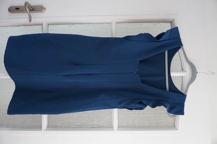 Sukienka 38 / M turkus/ morski Sukienka z rękawkami typu "motylek"