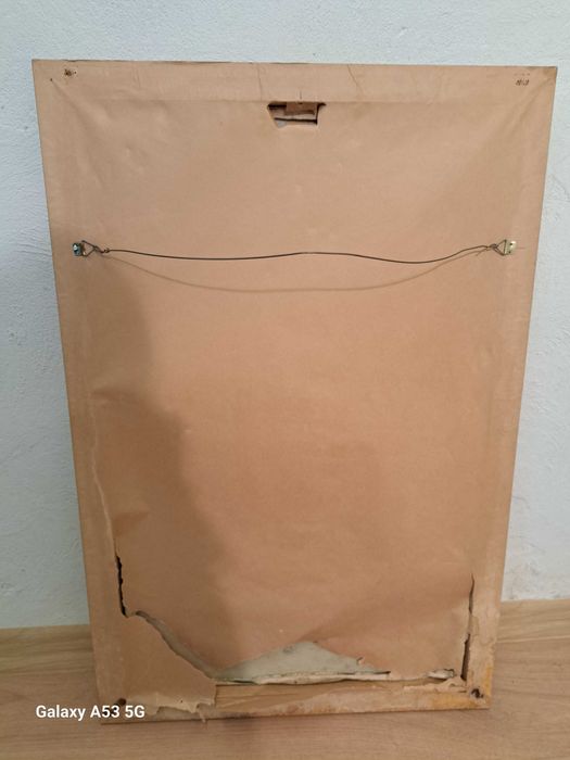 Stary obraz olejny na płótnie Afryka, Kilimandżaro Tanzania J. Makali.