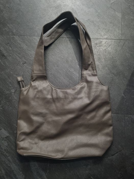 Torebka damska brązowa ćwieki metalowe