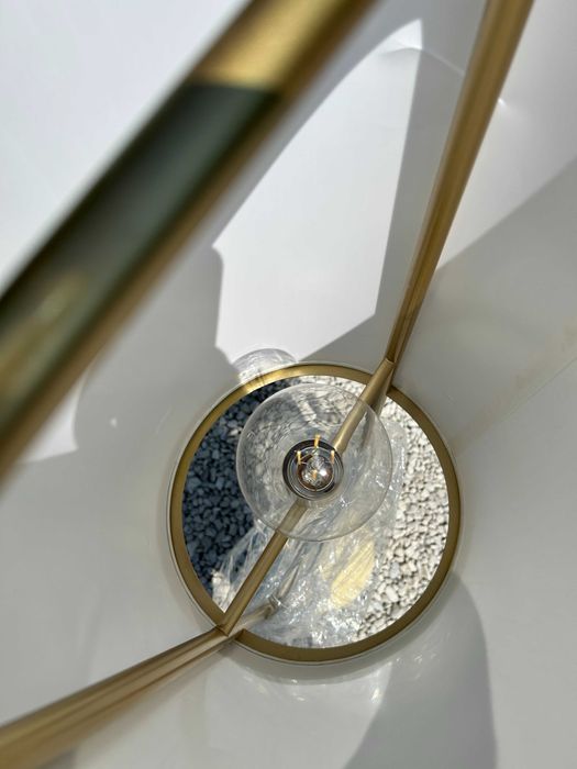 Lampa podłogowa Złota z białym abażurem 2 szt.
