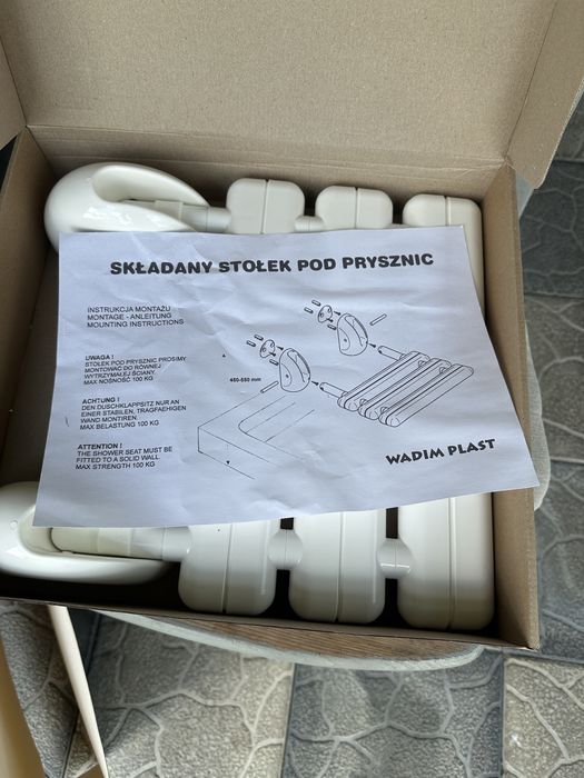 Stołek Taboret rozkładany pod prysznic