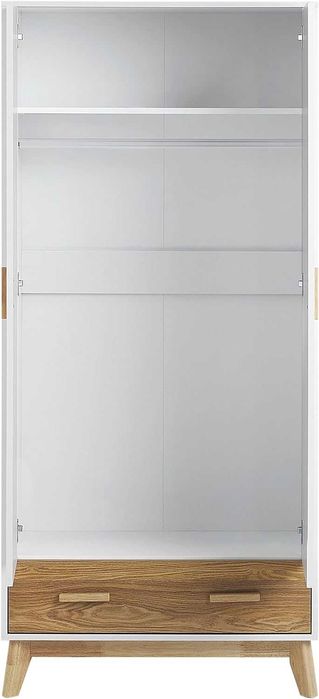 Roupeiro Beliani, branco, em madeira, 80x40x180cm