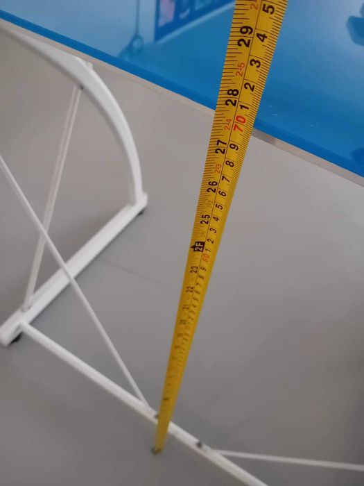 Mesa metal com tampo em vidro