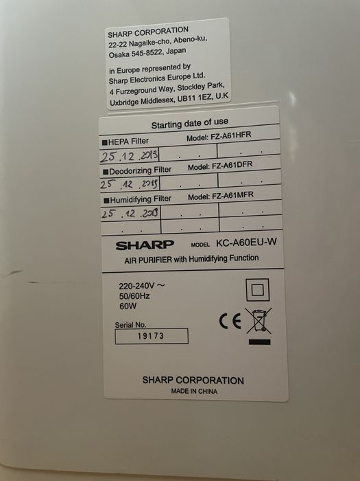 Odświeżacz powietrza Sharp