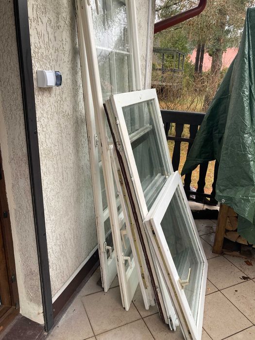 Okna drewniane z demontażu