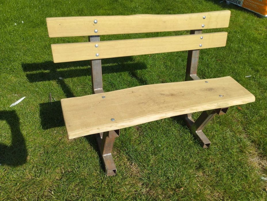 Ławka ogrodowa dębowa