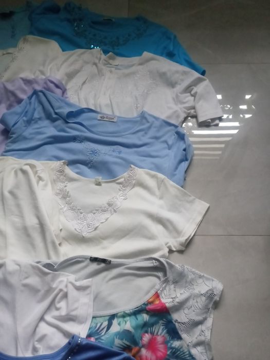Mega paka 11 szt koszulek damskich L-XL bawełnianych