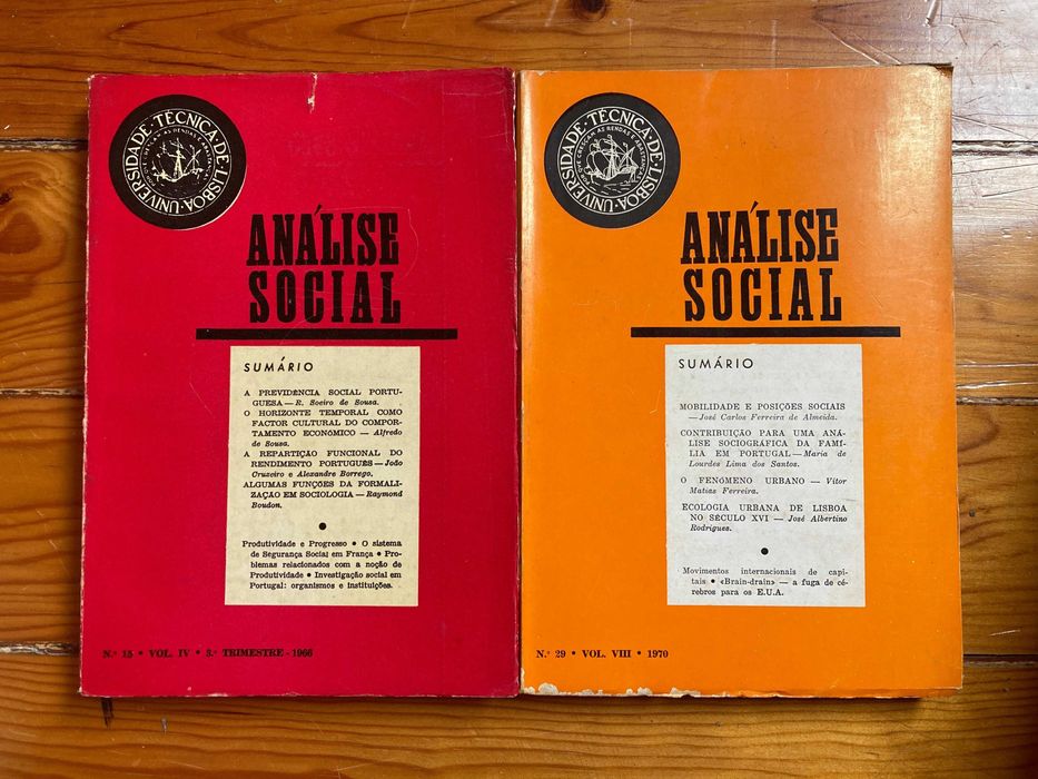 vários volumes revista Análise Social