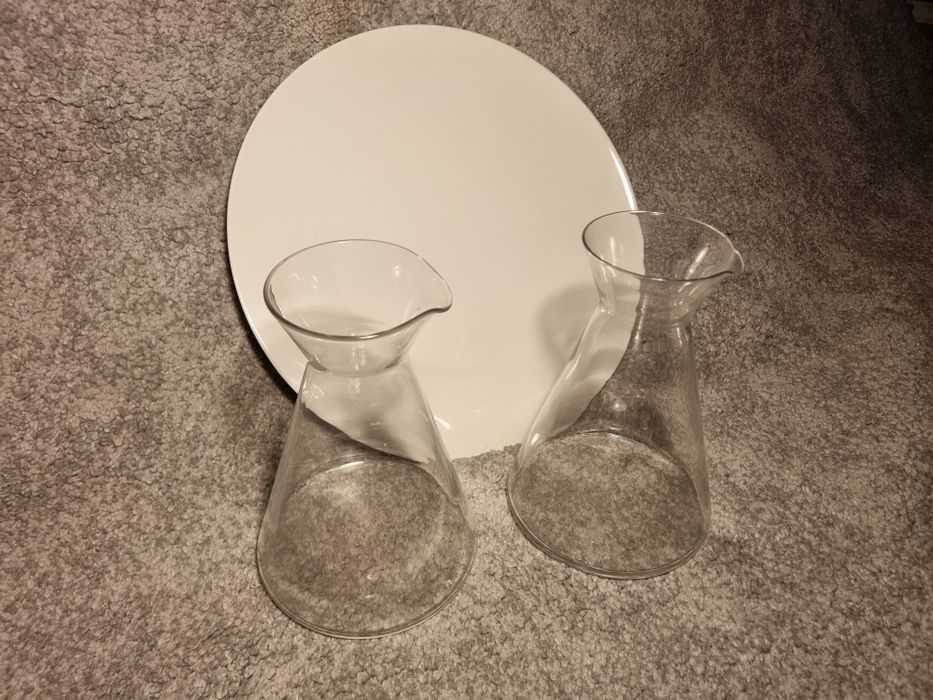 Pair of Glass Jugs or Decanters