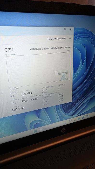 HP 15s-eq ryzen 7 5700u 8gb ddr4 256gb m2