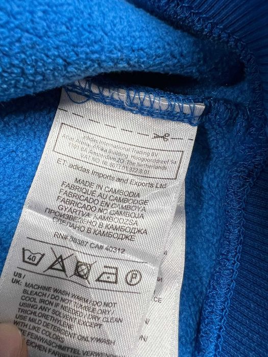 Adidas Originals bluza męska XL bez kaptura niebieska bawełna paski