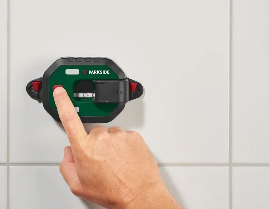 Nível de bolha a laser com fita métrica parkside