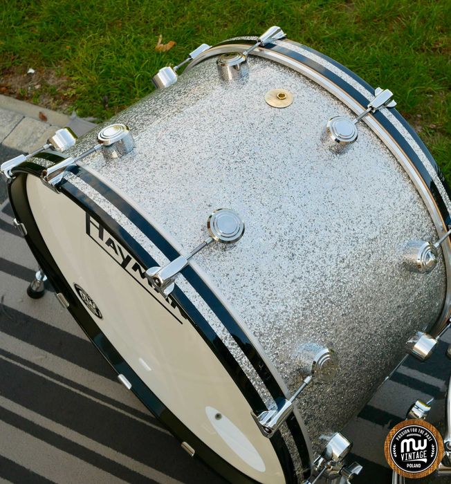 ‼️ Perkusja Hayman Vibrasonic 24", 13", 16" Silver Sparkle Vintage ‼️
