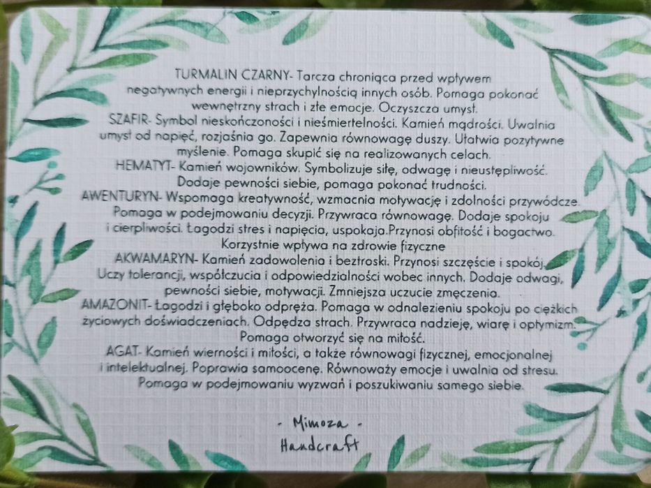 Bransoletka na szczęście, kamienie amulet, zdrowie
